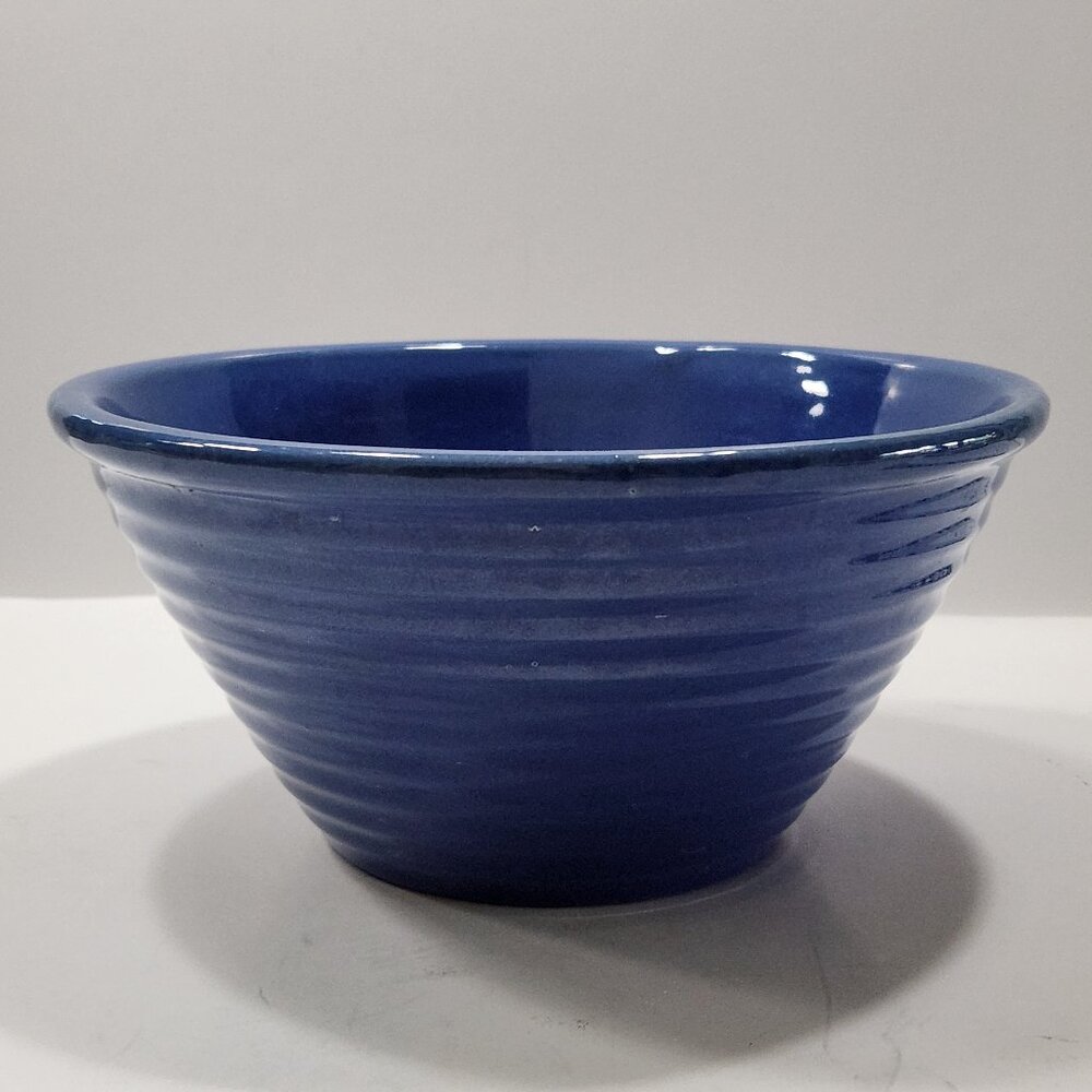 Vintage Bauer Pottery Ringware Cobalt Blue #18 8 1/4" Dia. x 3 3/4"H